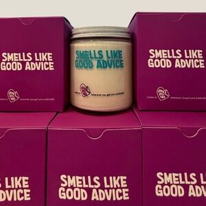 Boston Globe Love Letters Podcast “Smells Like Good Advice” Candle Glass Jar NEW
